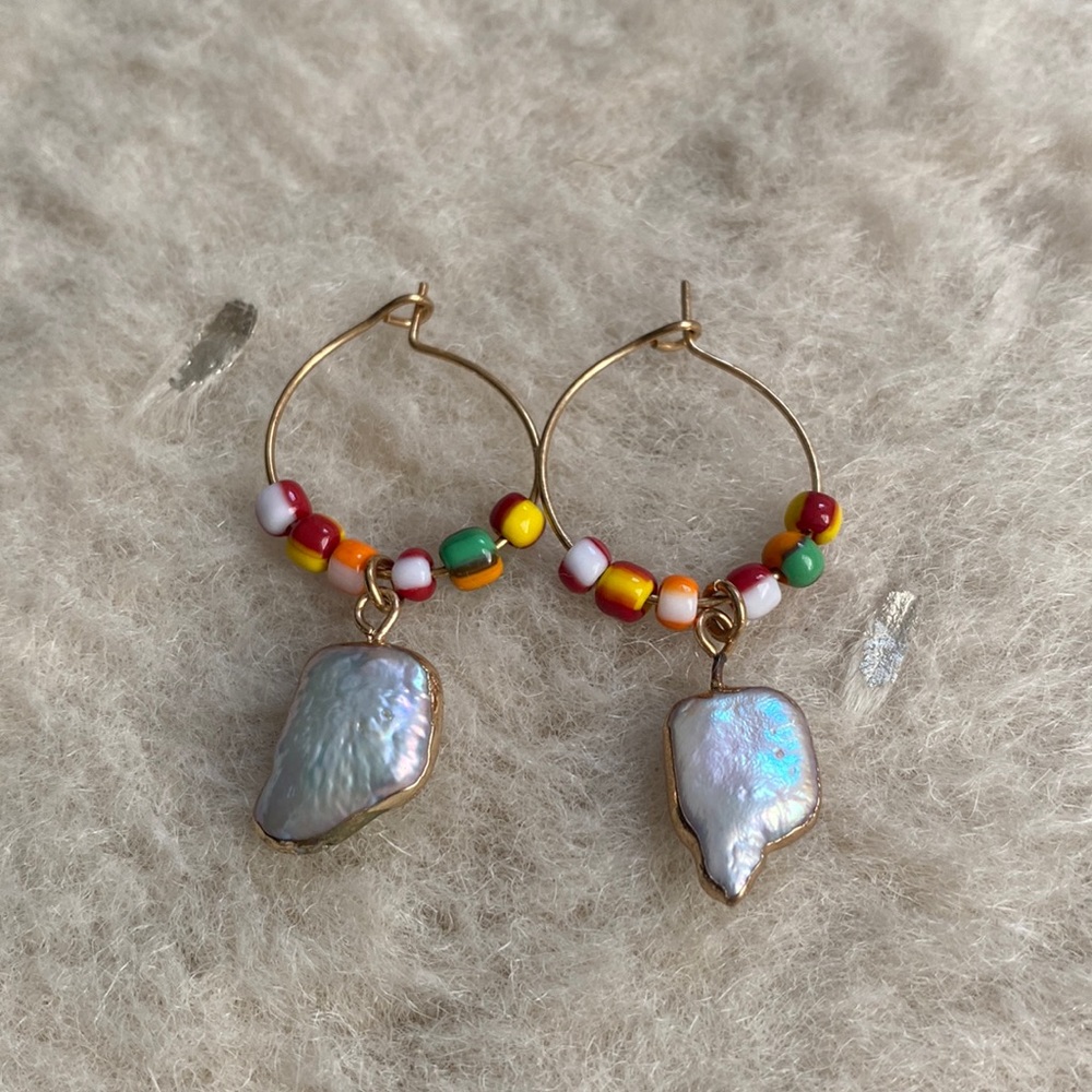 Zara Tropical Beaded Earrings
